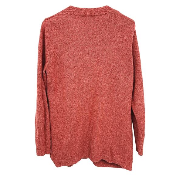 LL Bean 100% Cotton Salmon Pink Cardigan Sweater Button Down Size XL - Picture 5 of 5